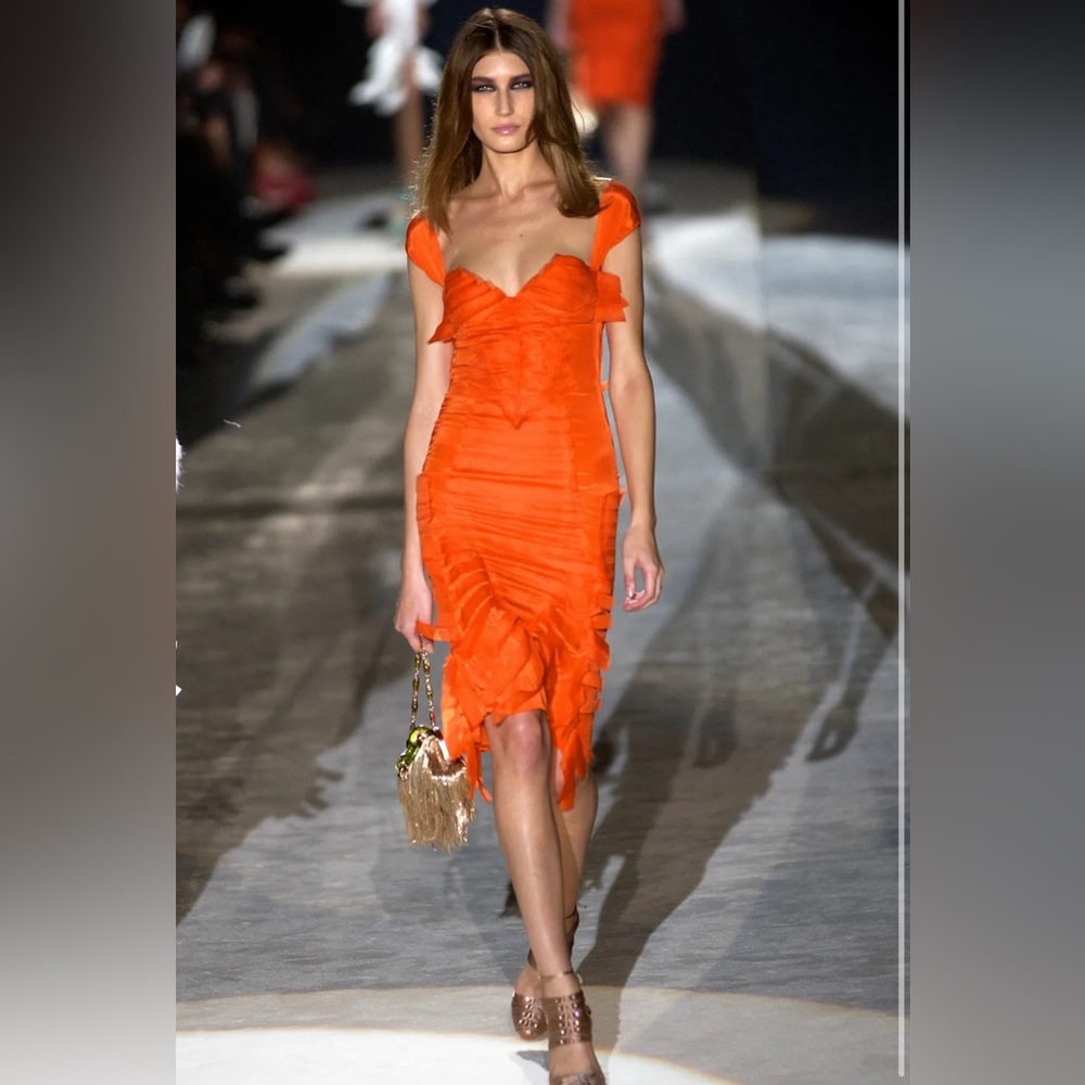 Vintage Tom Ford for Gucci off-white silk spandex cocktail dress - US 6